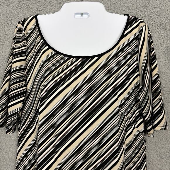 Max Studio y2k Womens Striped Dress Size Medium Retro Hippie Made USA vintage - Picture 3 of 15